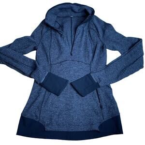 LULULEMON Runderful 1/2 Zip Grey Black 4 Small Running‎ Jacket